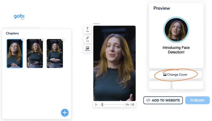 Face detection for thumbnail centering in Gobi