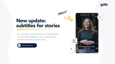 You can now add subtitles to your stories