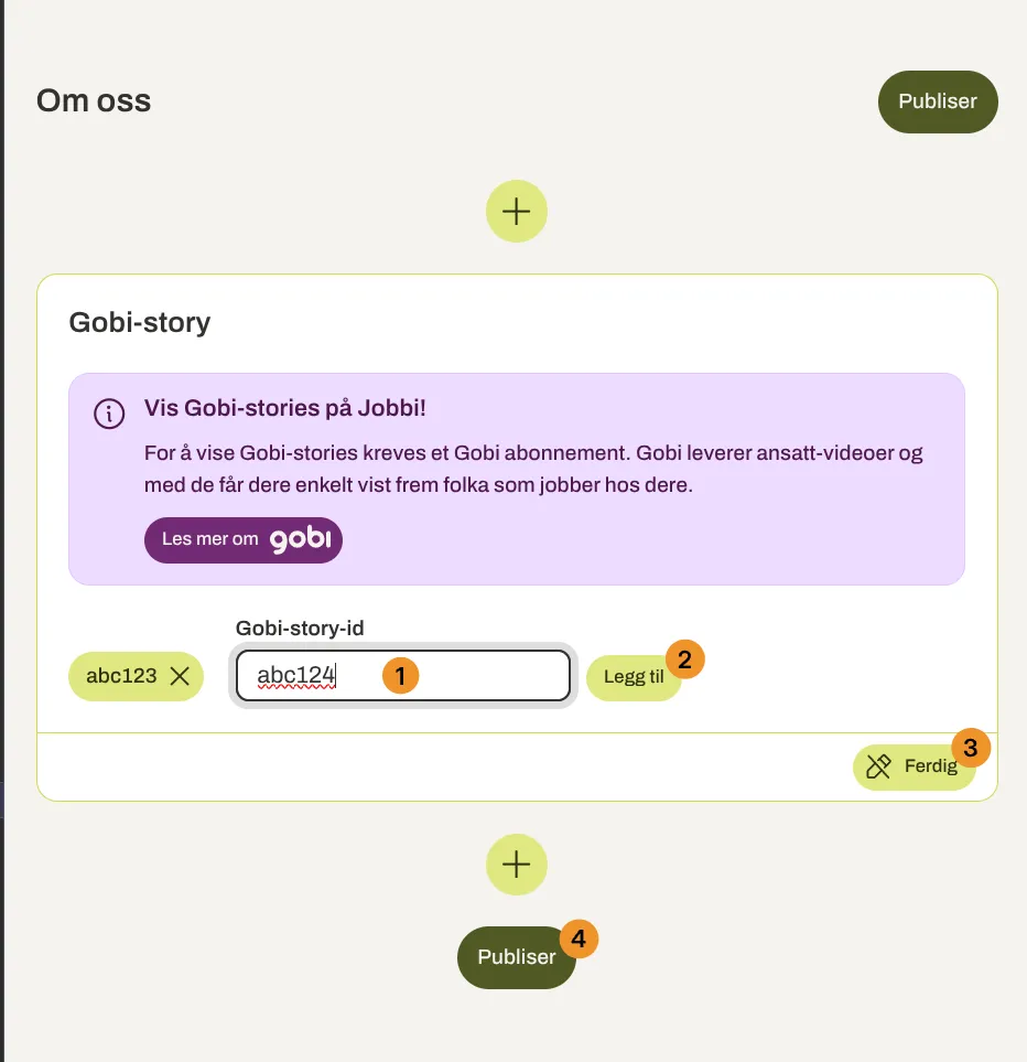 Step 6: Paste the story ID and publish